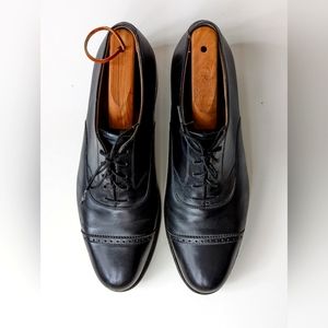 Peal and Co. Made in England 4 Brooks Brothers Cap Toe Black Oxford Shoes Size 9